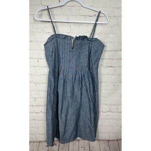 Madewell Size 2 Denim Chambray Pintuck Cami Tank Sundress Dress, GUC